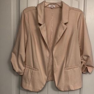 Candies Juniors Plus Size Open Front Blazer with Lace Details. Size 1X